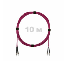 Патч-корд оптический ST/PC-ST/PC MM (OM4) 2mm duplex LSZH, 10 м