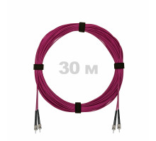 Патч-корд оптический ST/PC-ST/PC MM (OM4) 2mm duplex LSZH, 30 м