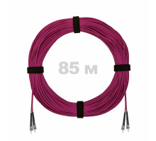 Патч-корд оптический ST/PC-ST/PC MM (OM4) 2mm duplex LSZH, 85 м