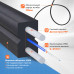 Патч-корд оптический FTTH диэлектрик FRP, G.657 LSZH 2SC/APC, черный 80 м