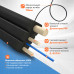 Патч-корд оптический FTTH с выносным силовым элементом, диэлектрик FRP, G.657 LSZH 2SC/APC, черный 35 м