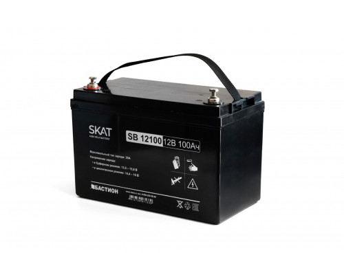 SKAT SB 12100 АКБ свинцово-кислотная тип AGM 12V 100Ач Iзар.30А, клеммы под болт М6