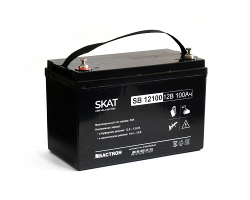 SKAT SB 12100 АКБ свинцово-кислотная тип AGM 12V 100Ач Iзар.30А, клеммы под болт М6
