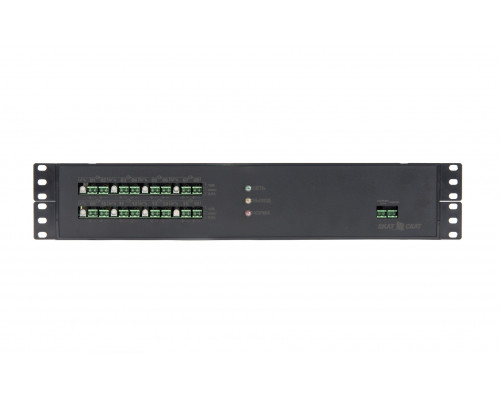 SKAT-V.16 RACK источник питания высота 1U+1U, 16 выходов по 0,5 А или 8 по 1А