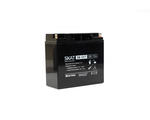SKAT SB 1217 АКБ свинцово-кислотная тип AGM 12V 17Ач Iзар.5,1А, клеммы под болт М5