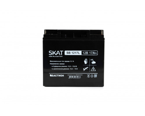 SKAT SB 1217L АКБ свинцово-кислотная тип AGM 12V 17Ач Iзар.5,1А, клеммы под болт М5