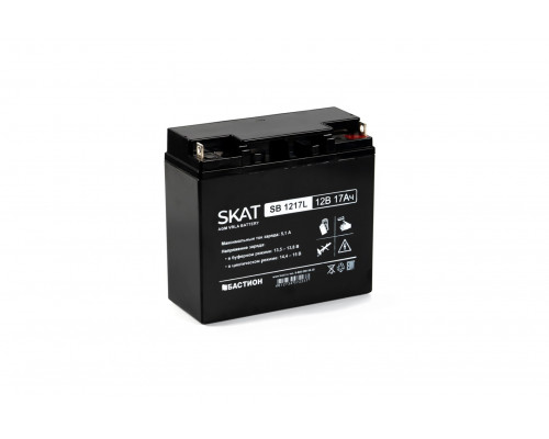 SKAT SB 1217L АКБ свинцово-кислотная тип AGM 12V 17Ач Iзар.5,1А, клеммы под болт М5