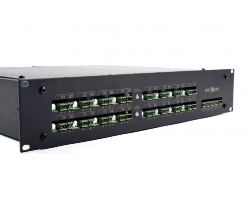 SKAT-V.32 RACK источник питания высота 2U, 32 выхода по 0,5 А или 16 по 1А