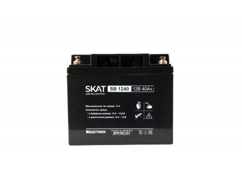 SKAT SB 1240 АКБ свинцово-кислотная тип AGM 12V 40Ач Iзар.12А, клеммы под болт М6