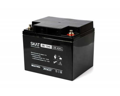 SKAT SB 1240 АКБ свинцово-кислотная тип AGM 12V 40Ач Iзар.12А, клеммы под болт М6