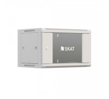 SKAT TB-6W645GF-G Шкаф настенный телекоммуникационный 6U 600х450х370мм, дверь стеклянная
