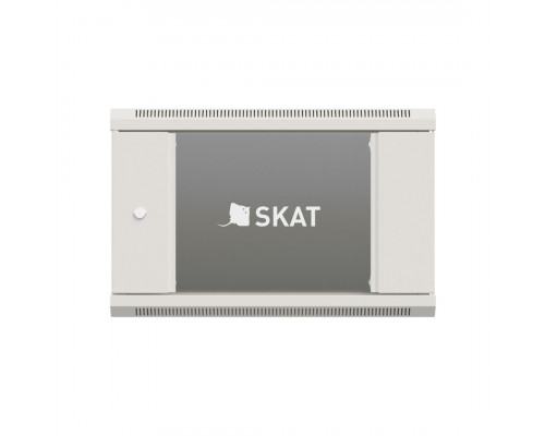 SKAT TB-6W645GF-G Шкаф настенный телекоммуникационный 6U 600х450х370мм, дверь стеклянная