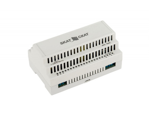 SKAT-12-6.0 DIN (СКАТ ИБП-12/6-DIN) источник питания 12В 6А пластиковый корпус под DIN рейку 35 мм