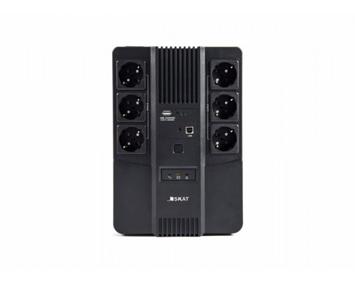 SKAT-UPS 800-AI-IN-1X9-R03 ИБП 220В 480Вт 1АКБ 9Ач внутр. меандр. стаб-я напр-я. 6 вых