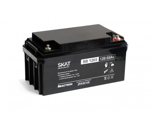 SKAT SB 1265 АКБ свинцово-кислотная тип AGM 12V 65Ач Iзар.19,5А, клеммы под болт М6