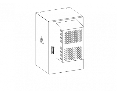 Шкаф всепогодный настенный 18U (Ш600 × Г500), нерж. сталь. компл. ТК с контроллером MC3 и датчиками