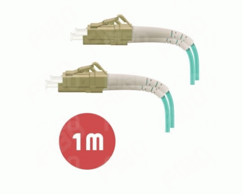 Патч-корд LC(UPC)-LC(UPC) OM3 3мм duplex LSZH - 1м
