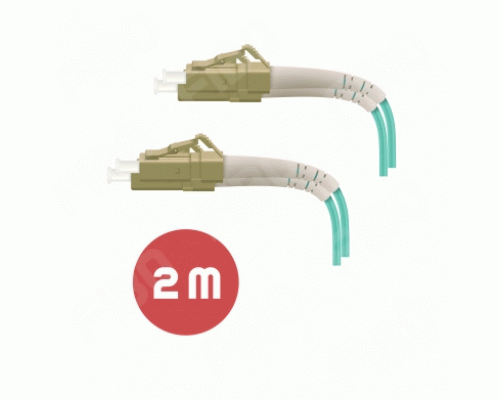 Патч-корд LC(UPC)-LC(UPC) OM3 3мм duplex LSZH - 2м