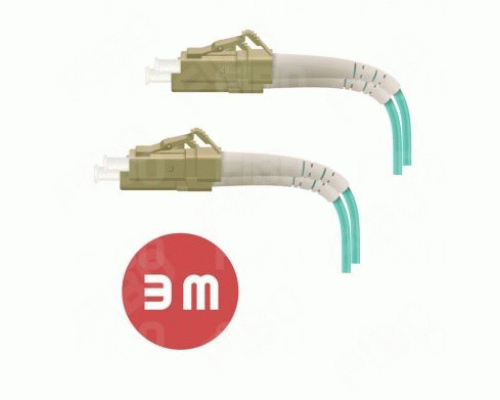 Патч-корд LC(UPC)-LC(UPC) OM3 3мм duplex LSZH - 3м
