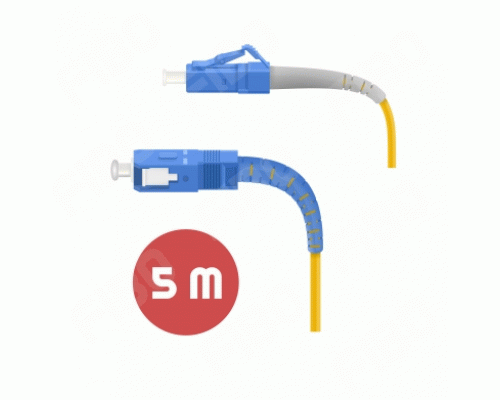 Патч-корд LC(UPC)-SC(UPC) G.652D 3мм simplex LSZH - 5м