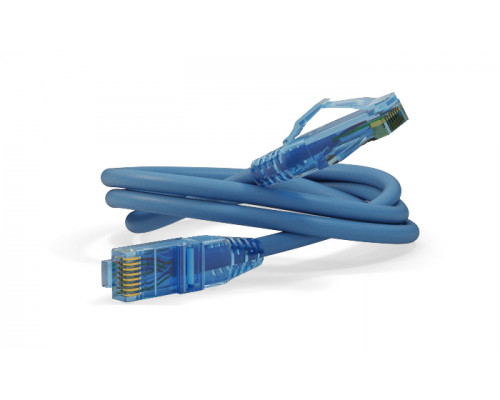 Шнур комм. Hyperline, кат. 6, неэкр., U/UTP, RJ45/RJ45, LSZH, AWG24 1.5м, синий