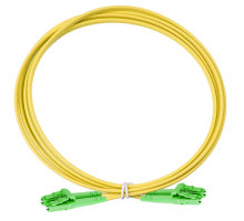 Комм. шнур оптический Eurolan Tight Buffer, Duplex LC/LC (APC/APC), OS2 9/125, LSZH (нг(A)-HF), 7м, зелёный хвостовик, цвет: жёлтый