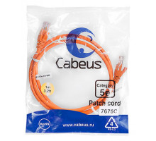Патч-корд Cabeus PC-UTP-RJ45-Cat.5e-1m-OR-LSZH Кат.5е 1 м оранжевый