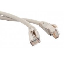 Шнур комм. TWT, кат. 5е, экр., RJ45/RJ45, PVC, 7м, серый