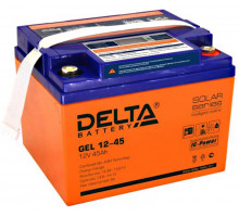 Аккумулятор для ИБП Delta Battery GEL, 173х166х196 мм (ВхШхГ),  необслуживаемый электролитный,  12V/45 Ач, цвет: жёлтый, (GEL 12-45)