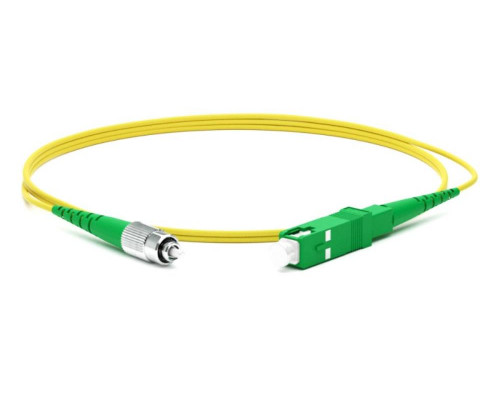 Патчкорд оптический BOUZ, FC/APC-SC/APC SM, Simplex, 3 метр, LSZH 3 мм