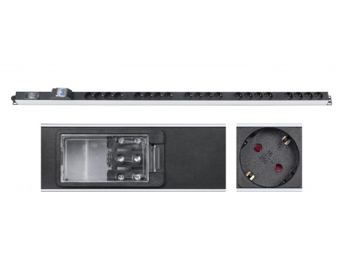 Блок розеток для 19" шкафов 16А Cabeus PDU-16-20S-B-T 20 розеток