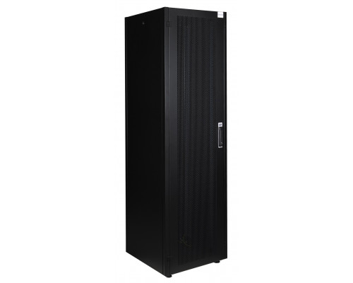 Шкаф серверный напольный Datarex, IP20, 47U, 2232х600х600 мм (ВхШхГ), дверь: перфорация, боковая панель: сплошная съемная, разборный, цвет: чёрный