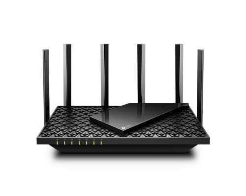Маршрутизатор TP-Link, портов: 5, LAN: 4, WAN: 1, скорость мб/с: 5 378, антенн: 6, USB: Да, 49,2х272,5х147,2 мм (ВхШхГ), цвет: чёрный, Archer AX73