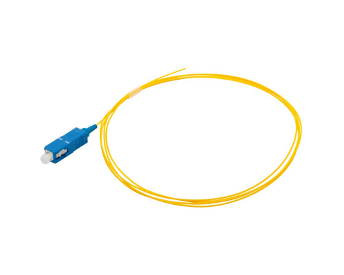 Пигтейл Lanmaster, FC/UPC, OS2 9/125, 1м, синий хвостовик, цвет: жёлтый