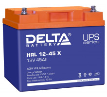 Аккумулятор для ИБП Delta Battery HRL-X, 170х166х198 мм (ВхШхГ),  необслуживаемый свинцово-кислотный,  12V/45 Ач, цвет: синий, (HRL 12-45 X)