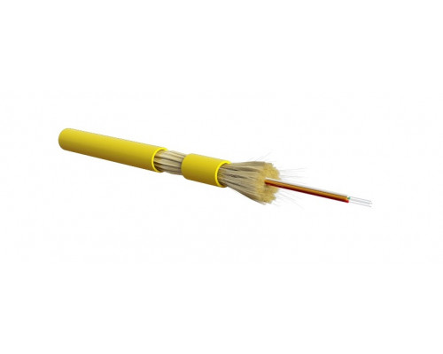 Кабель ВО Hyperline Tight Buffer,  4хОВ, SMF-28 9/125, LSZH, Ø 4,9мм, внутри зданий, небронированный, цвет: жёлтый