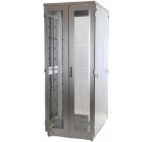 Шкаф серверный напольный Eurolan S3000, IP20, 47U, 2250х600х800 мм (ВхШхГ), дверь: двойная распашная, перфорация, боковая панель: сплошная, разборный,