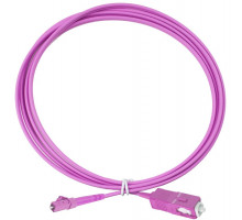 Комм. шнур оптический Eurolan Tight Buffer, Simplex SC/LC, OM4 50/125, LSZH (нг(A)-HF), 15м, пурпурный хвостовик, цвет: пурпурный