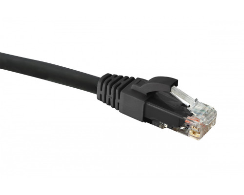 Шнур комм. Eurolan, кат. 5е, неэкр., U/UTP, RJ45, LSZH (нг(A)-HF), 2м, чёрный, внешняя/внутренняя прокладка