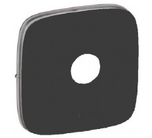 Лиц. панель розеточная Legrand Valena Allure, 1х TV, 58х51 мм (ВхШ), плоская, для розетки TV, цвет: чёрный (LEG.754768)