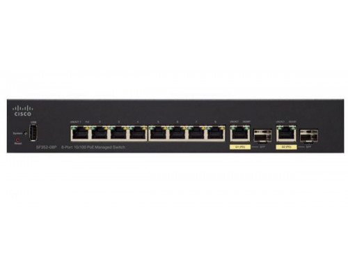 Коммутатор Cisco, SF352-08P-K9-EU