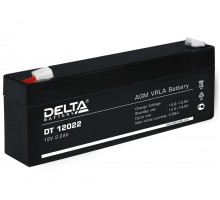 Аккумулятор для ИБП Delta Battery DT, 66х35х178 мм (ВхШхГ),  Необслуживаемый свинцово-кислотный,  12V/2,2 Ач, цвет: чёрный, (DT 12022)