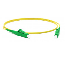 Комм. шнур оптический Hyperline, Simplex LC/LC (APC), OS2 9/125, LSZH, 10м, Ø 2мм, зелёный хвостовик, цвет: жёлтый