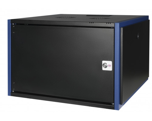 Шкаф телекоммуникационный настенный Datarex, 19&quot;, 7U, 268х600х600 мм (ВхШхГ), дверь: металл, разборный, цвет: чёрный