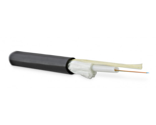 Кабель ВО Hyperline Loose tube,  4хОВ, OM2 50/125, PE, Ø 7,3мм, снаружи зданий, небронированный, цвет: чёрный