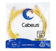 Патч-корд Cabeus PC-UTP-RJ45-Cat.5e-3m-YL-LSZH Кат.5е 3 м желтый