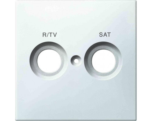 Лиц. панель розеточная Merten Antique/Artec, 2х TV/R/SAT, плоская, внутренняя, цвет: белый (MTN299619)
