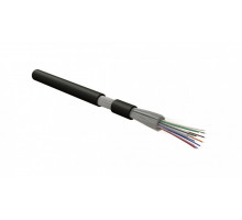Кабель ВО Hyperline FO-DT-IN/OUT Tight Buffer,  2хОВ, OM4 50/125, HFLTx, Ø 4,5мм, универсальный, небронированный, цвет: чёрный