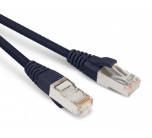 Шнур комм. Hyperline, кат. 5е, экр., STP, RJ45/RJ45, LSZH, AWG26 0.5м, чёрный