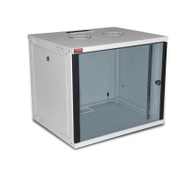 Шкаф телекоммуникационный настенный Lande EURObox, 19&quot;, 16U, 773х540х450 мм (ВхШхГ), дверь: стекло, цвет: серый